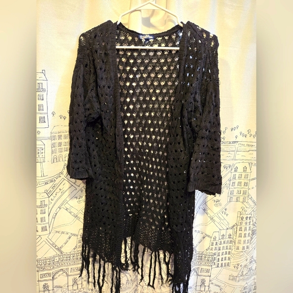freshman 1996 Sweaters - EUC Women's Freshman 1996 Black Chunky Knit Cardigan Size Medium